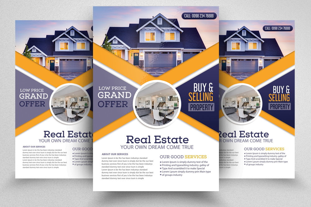 real estate flyers poster