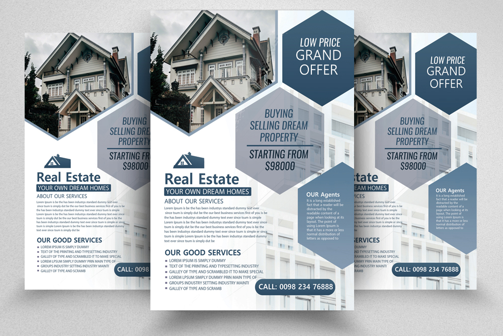real estate flyers poster