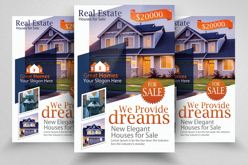 real estate flyers poster