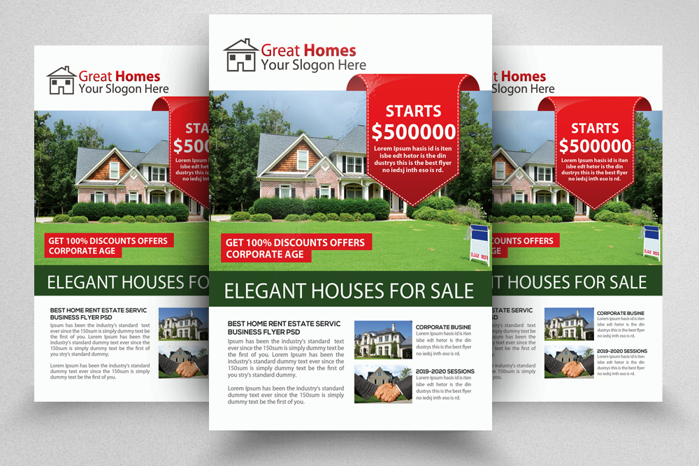 real estate flyers poster