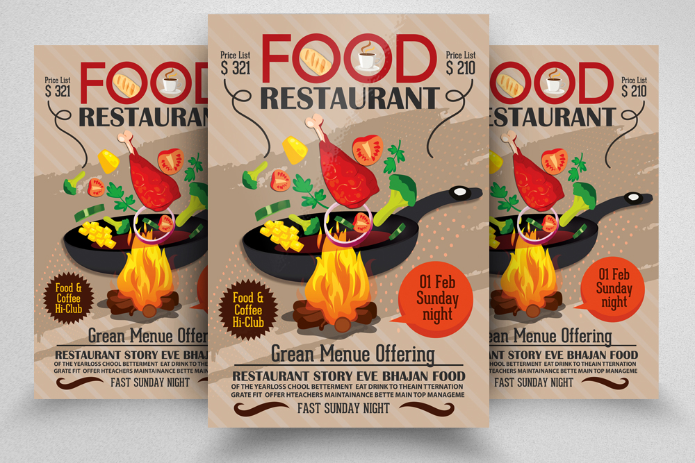 Food menu flyer