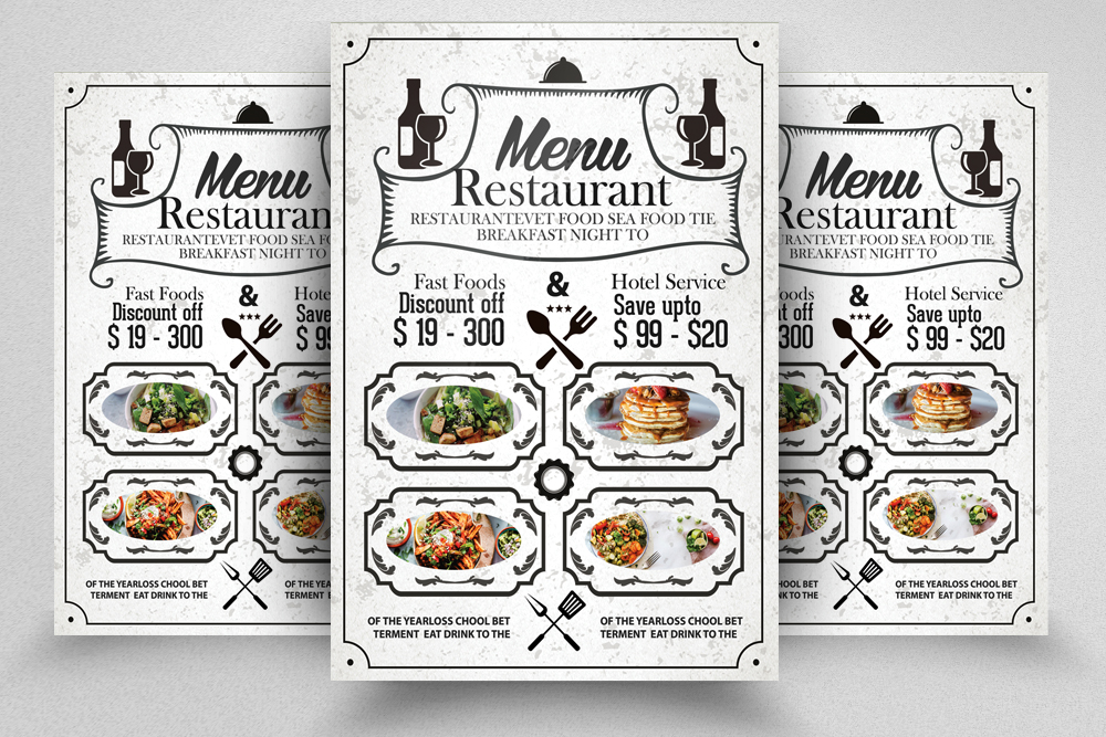 Food menu flyer