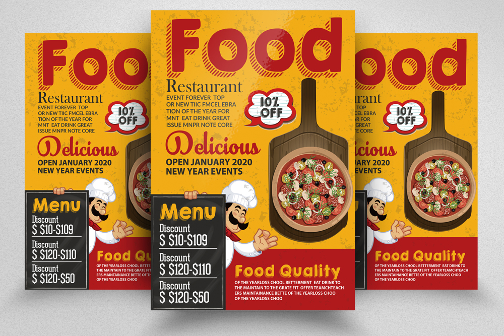 Food menu flyer