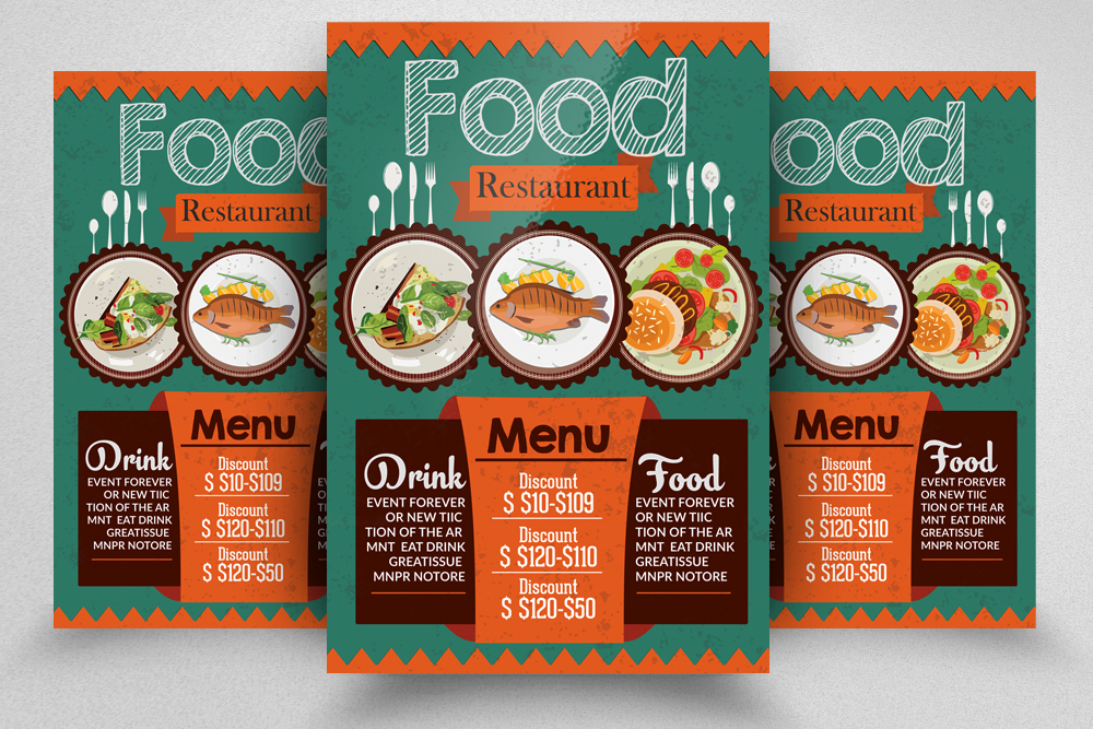 Food menu flyer
