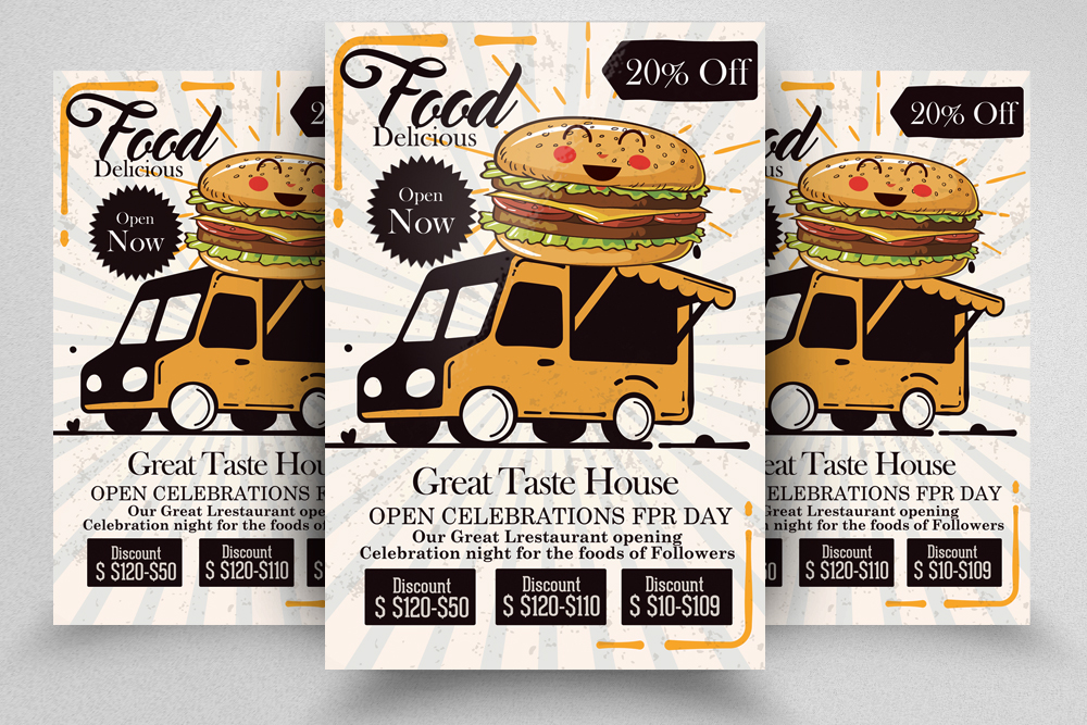 Food menu flyer