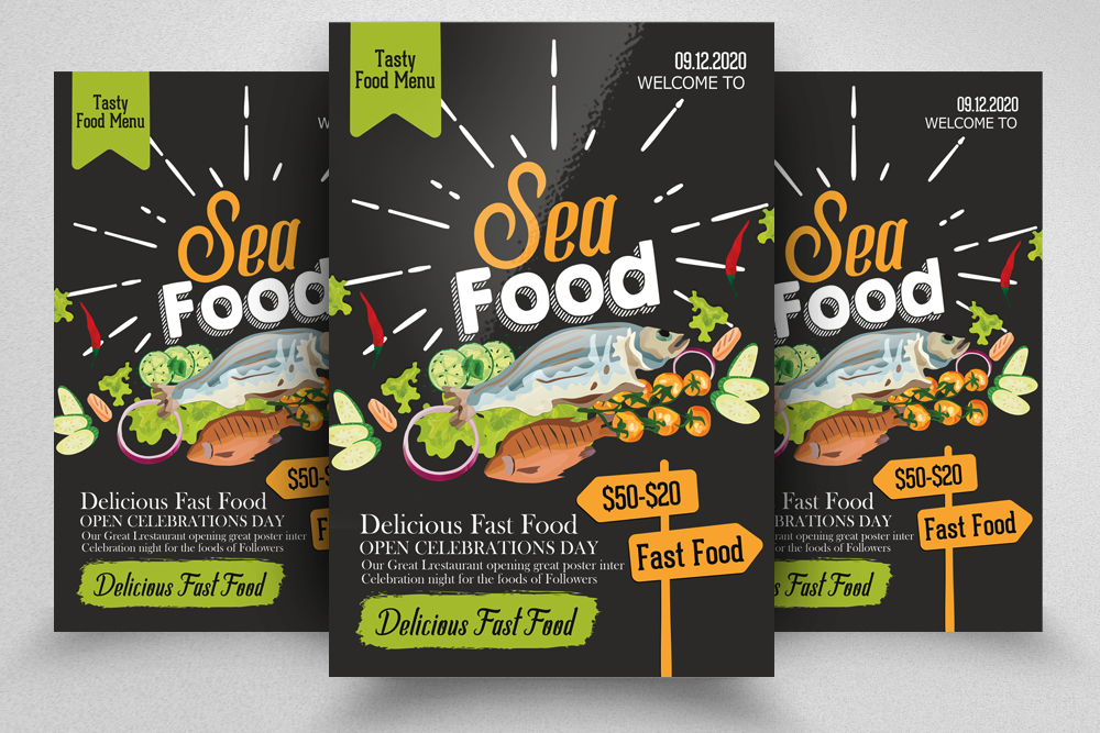Food menu flyer
