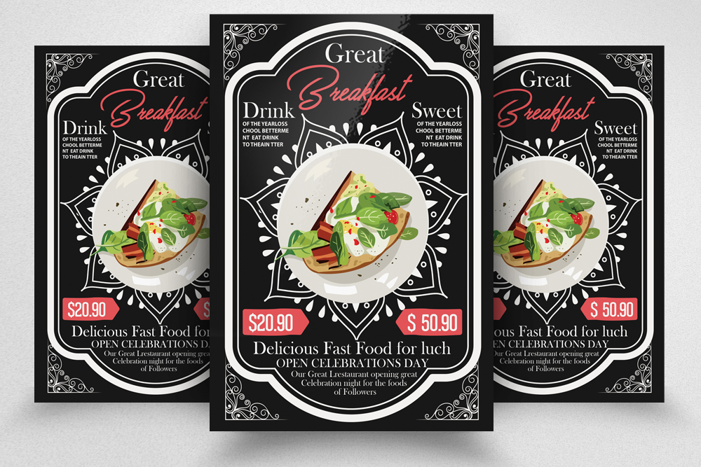 Food menu flyer