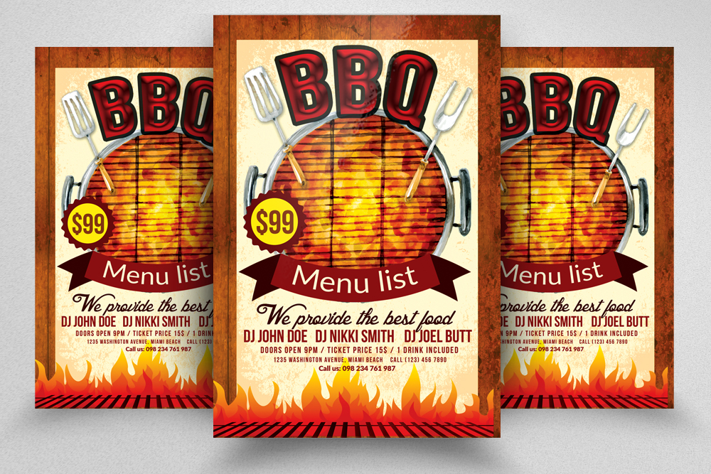 restaurant menu flyers