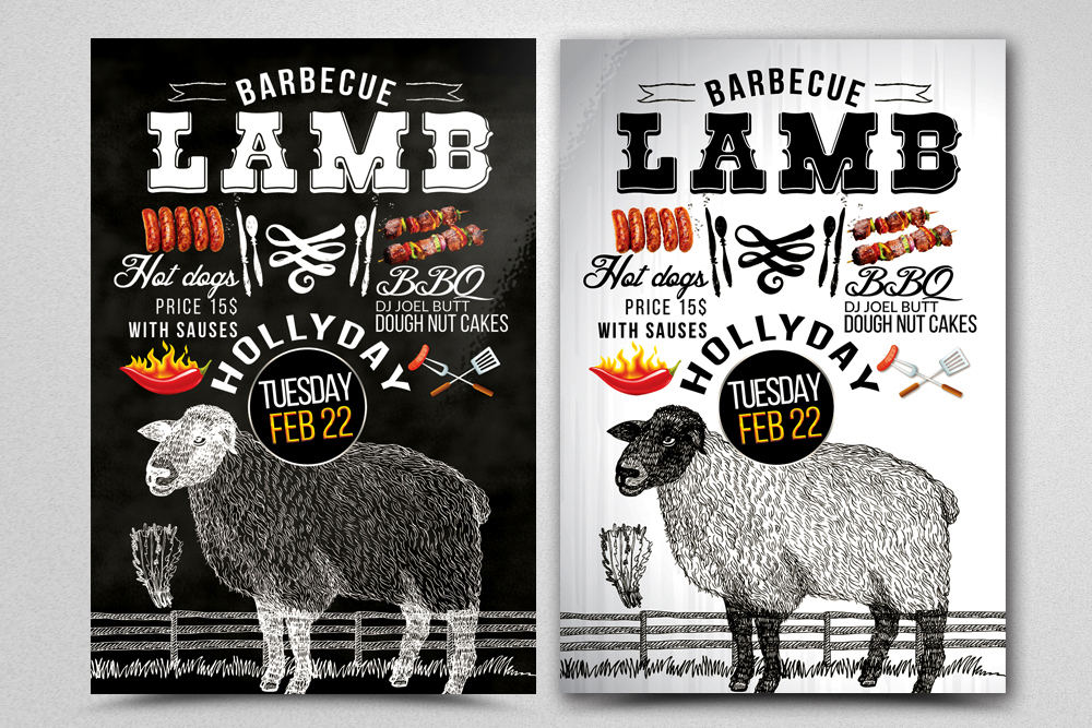 Food menu flyer