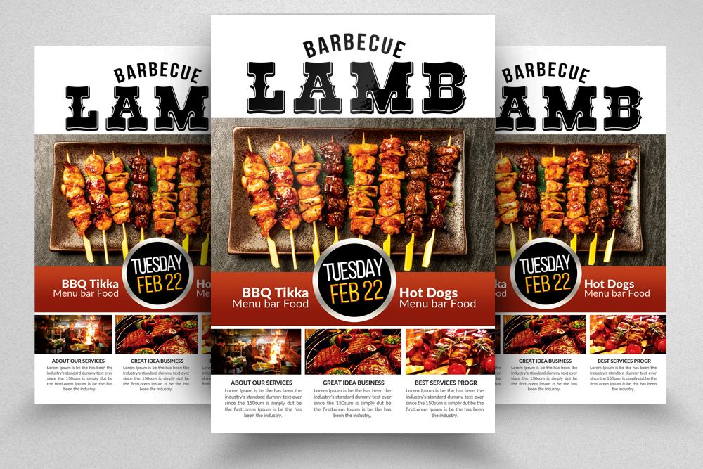 restaurant menu flyers