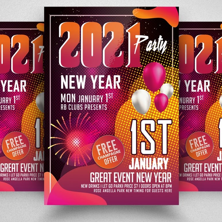 Happy New Year Party Flyer